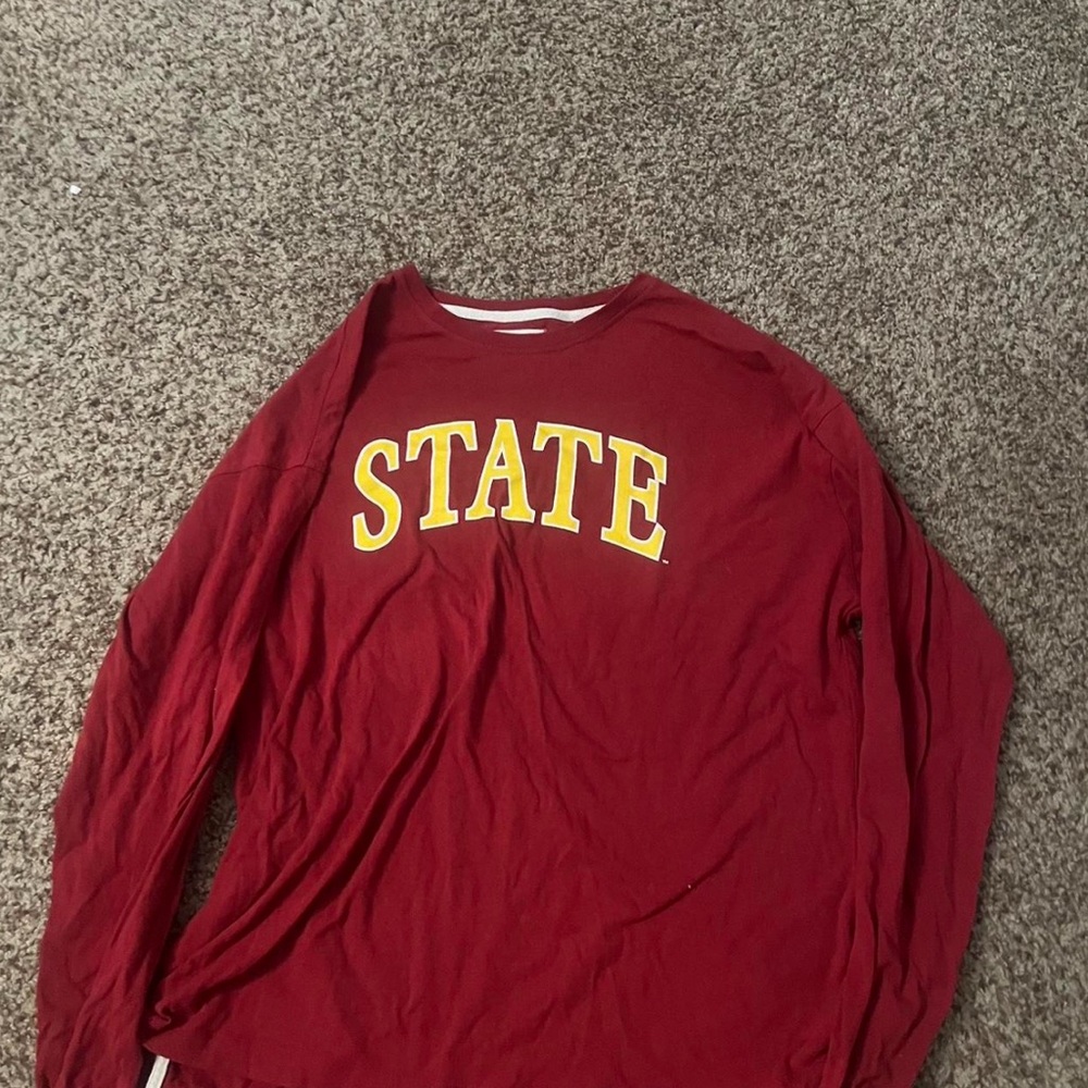 State Red Long Sleeve Men's Shirt